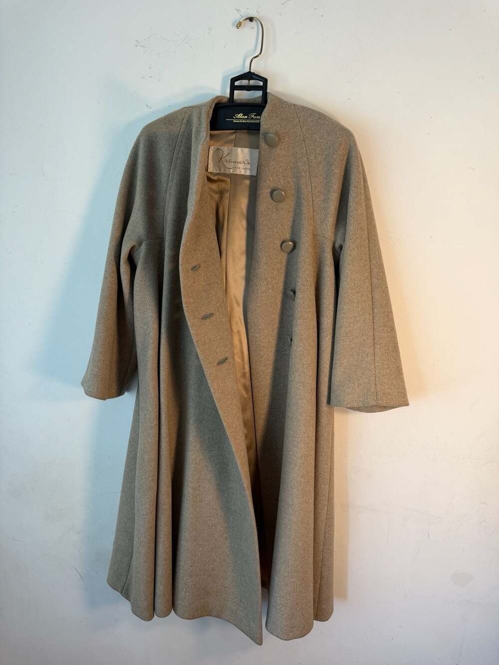 Kramer's New Haven Vintage Wool Swing Coat Tan